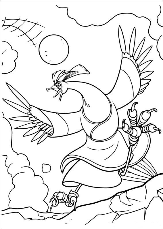 Plansa de colorat cu Kung Fu Panda 6 43